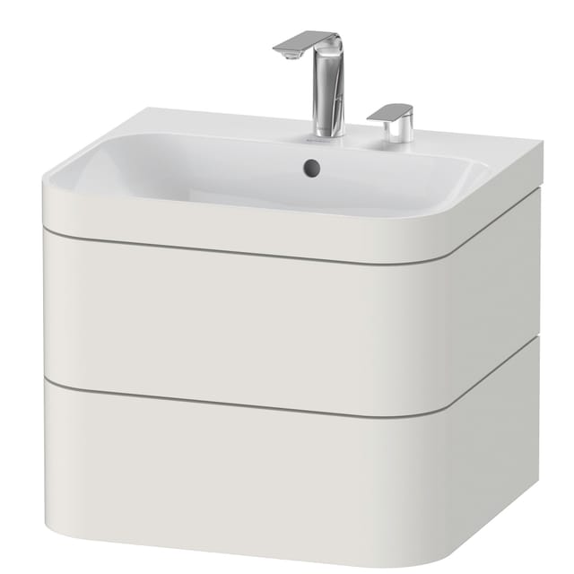 Duravit Möbelwaschtisch-Unterschrank Happy D.2 Plus 57,5x49cm, 2 HL, No we s-matt, 2 Schubk.