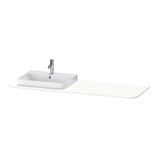 Duravit Waschtisch-Konsole Happy D.2 Plus 160x55cm, m 1 Ausschn, Beck. li, we matt