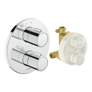 Duravit Fertigmontageset UP-THM, Rosette rund, chrom Hochglanz