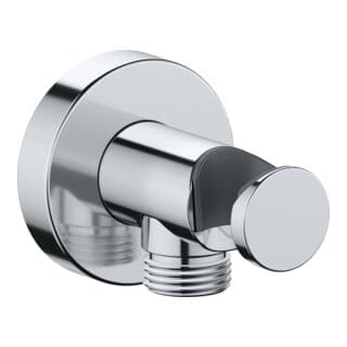 Duravit Wandanschlussbogen DN 15, m Brauseha., Rosette rund, chrom