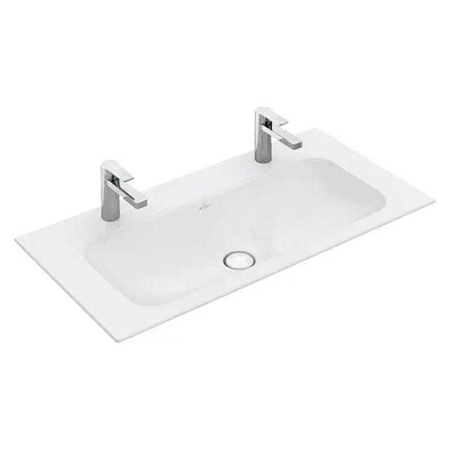 V&B Möbelwaschtisch Finion 120x50, 2 HL, ohne Überlauf, weiß C+