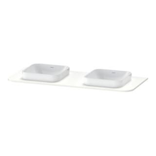 Duravit Waschtisch-Konsole Happy D.2 Plus 130x55cm, m 2 Ausschnitt., we supermatt