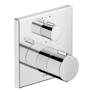 Duravit Fertigmontageset UP-Thermostat, Rosette eckig, chrom