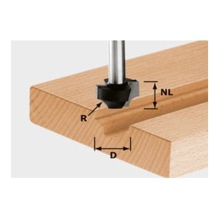 Festool Viertelstabfräser HW Schaft 8 mm HW S8 D23/R6