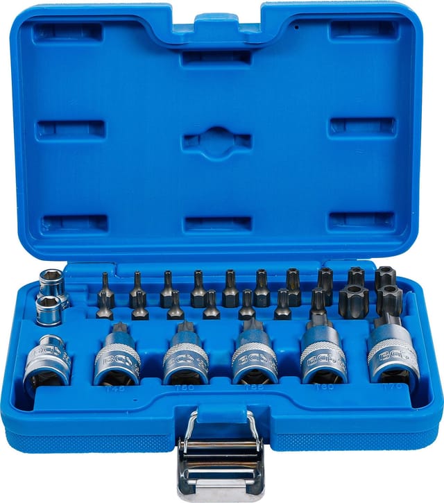 BGS Bit- und Bit-Einsatz-Satz 12,5 mm (1/2 Zoll) T-Profil (für TX) 27 teilig