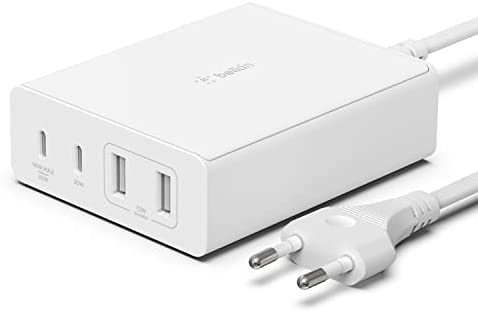 Usb Gan 108w Ladestation, Schnellladehub Und 2 Usb-c Und 2 Usb-a Anschlüsse Für Macbook, Pro, Air, Iphone, Pro, Max, Mini, Ipad Pro, Air, Galaxy Und Andere - Belkin