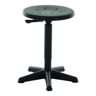 STIER Arbeitshocker mit Gleitern Sitzhöhe 440-630mm PU-Sitz