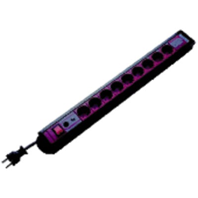 REV PC Leiste mit Netzfilter SUPRA Line, 9-fach