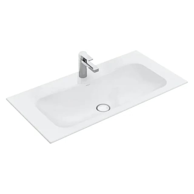 V&B Möbelwaschtisch Finion 120x50, m 1 Hahnloch/ verd. ÜL, weiß C+