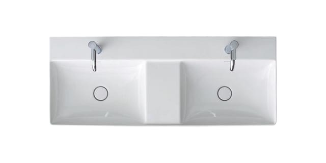 Duravit Möbel-Doppelwaschtisch gs DuraSquare 120x47cm, o. ÜL, m HLB, 1 Hahnloch, weiß