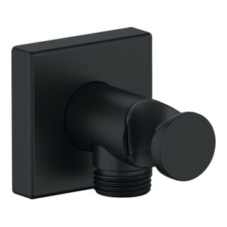 Duravit Wandanschlussbogen DN 15, m Brauseha., Ros. eck., sw matt