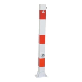 Schake Absperrpfosten Typ 470FU, umlegbar + Dreikantverschluß, 70x70mm, feuerverzinkt
