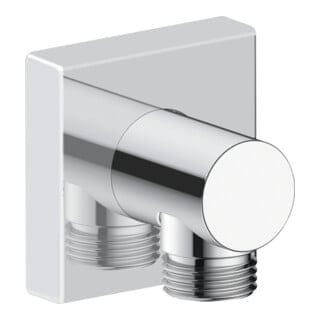 Duravit Wandanschlussbogen DN 15, o. Handbrausenh., Ros. eck., chr