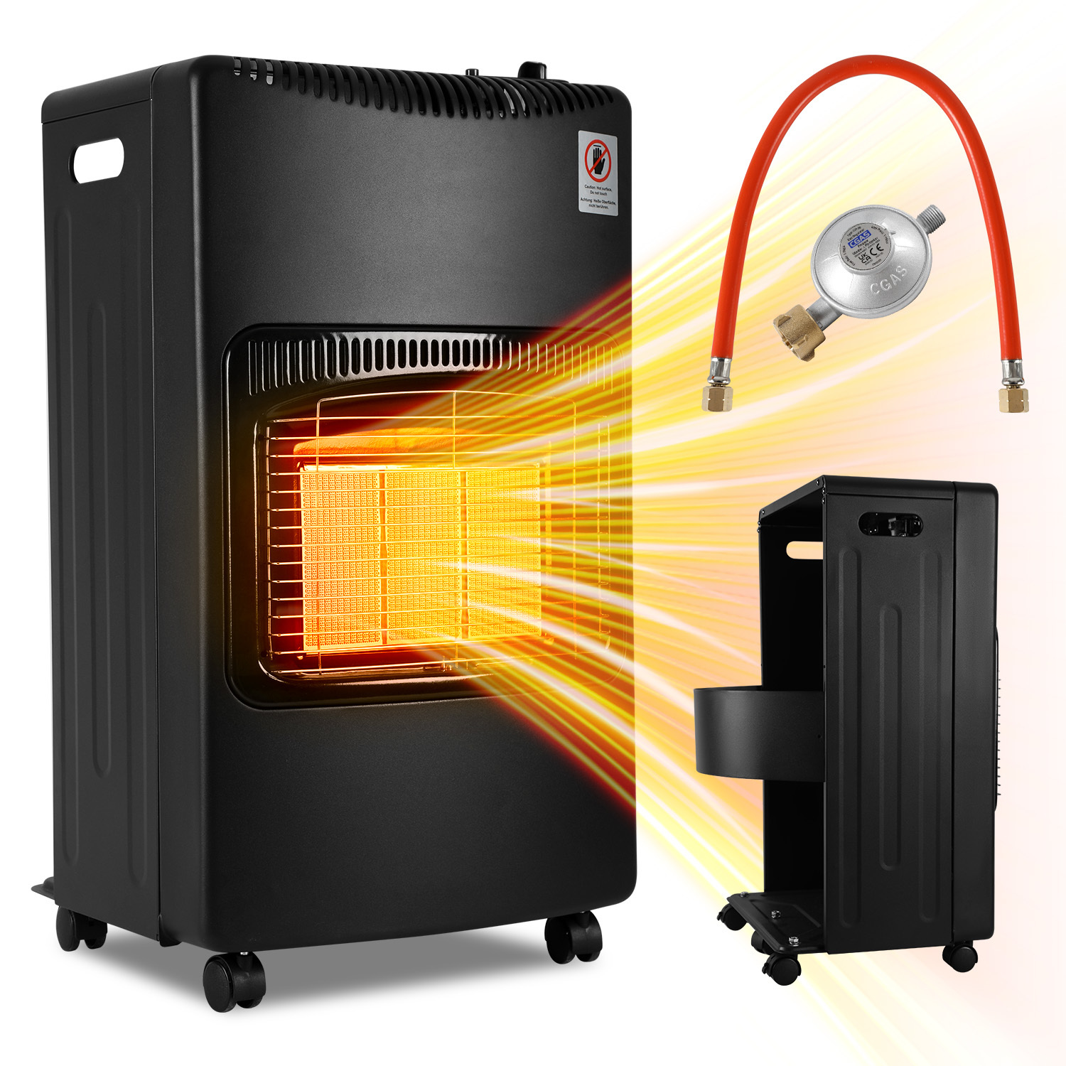 Wolketon Gasheizung 4,2 Kw Mit Infrarotwärme Und 3 Leistungsstufen