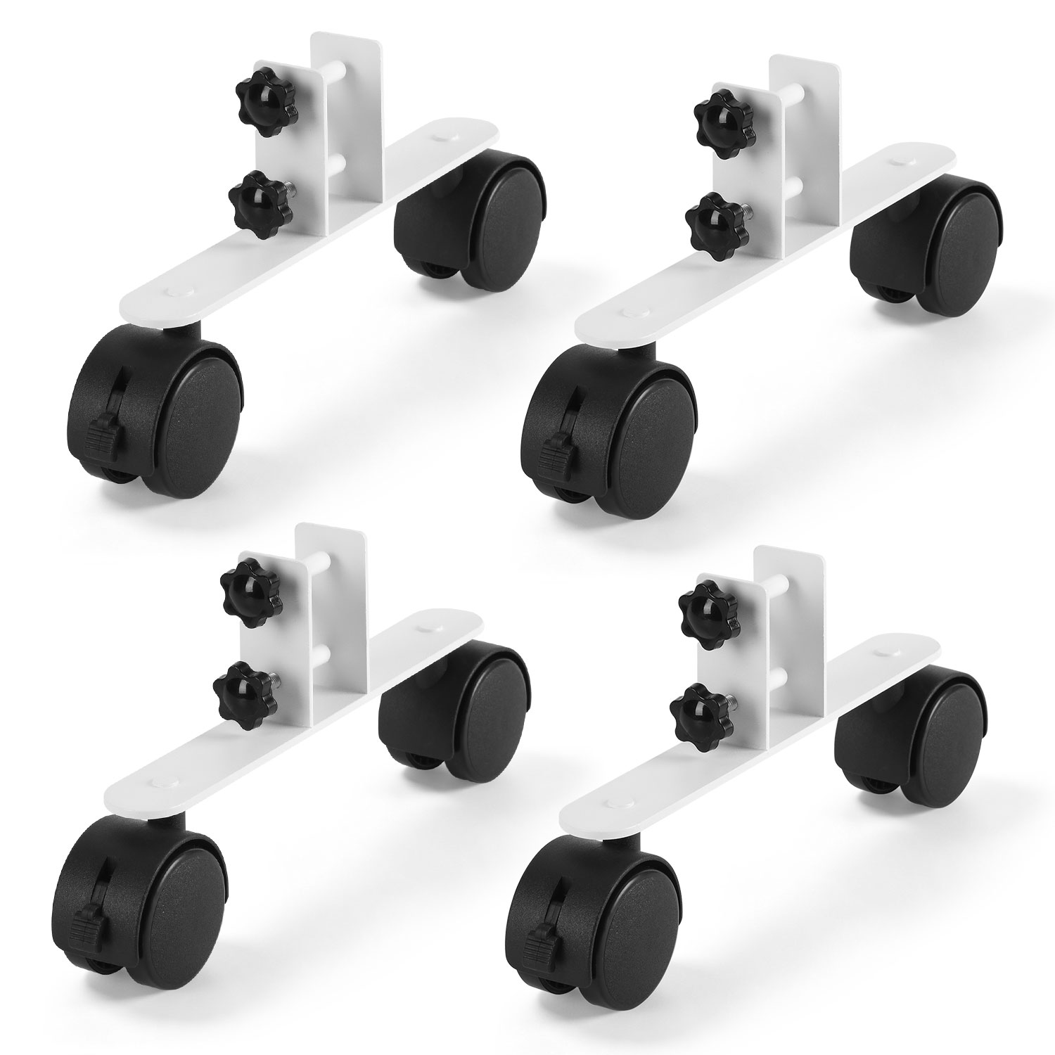 Wolketon 4x Standfüße Für Infrarotheizung Mit Rollen, 2er Set, Universal Heizungsständer, 360° Rollbar, Feststellbar, Für Heizkörper