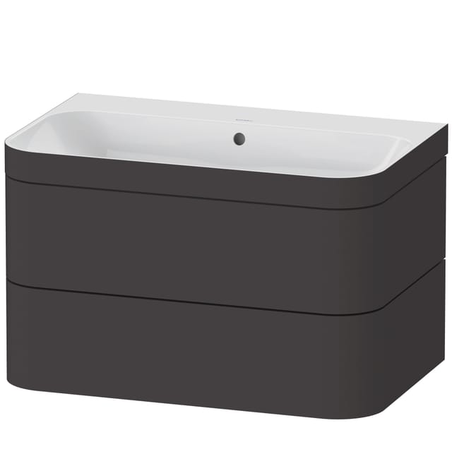 Duravit Möbelwaschtisch-Unterschrank Happy D.2 Plus 77,5x49cm, o. HL, graph matt, 2 Schubk.