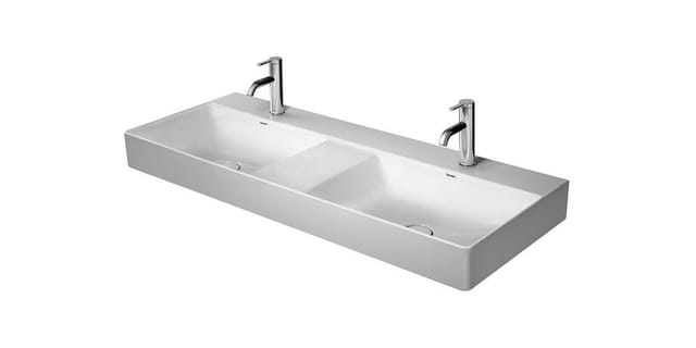 Duravit Möbel-Doppelwaschtisch gs DuraSquare 120x47cm, o. ÜL, m HLB, o. HL, weiß