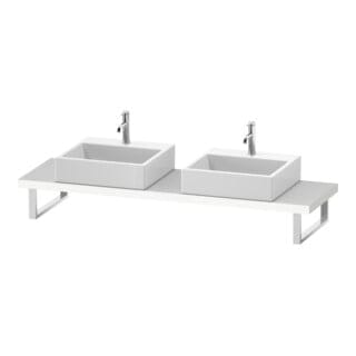 Duravit Konsole Cpmpact L-Cube 80-200x48cm, 2 A., Stär 4.5cm, we. ma