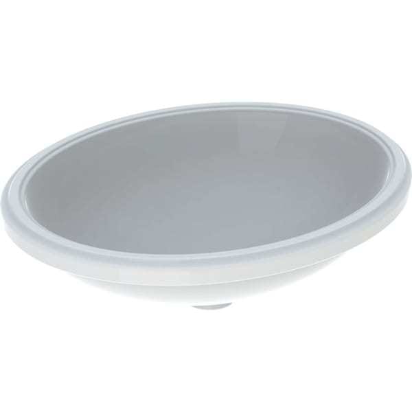 Geberit Unterbau-Waschtisch VariForm 56x46cm, o HL, o Ü, ov., US glas./we
