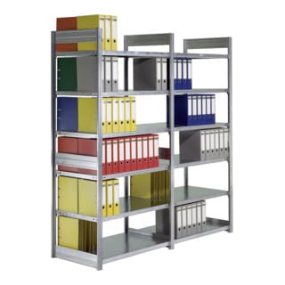 Bito Archivregal 2-seitige Nutzung L2066xH2200xT624 mm, Grund- und Anbaufeld verzinkt