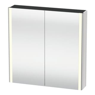 Duravit Universal-Spiegelschrank XSquare 80x80x15,5cm, weiß supermatt, 2 Tür, LED