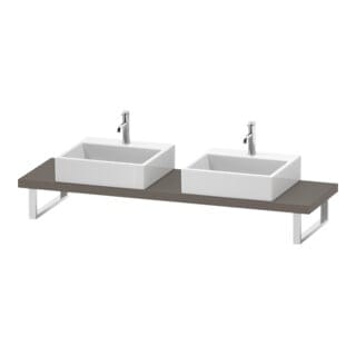 Duravit Konsole Cpmpact L-Cube 80-200x48cm, 2 A., Stär 4.5cm, bas. ma
