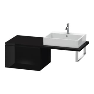 Duravit Unterschrank L-Cube 62x54,7cm, sw hgl, für Konsole, 1 Auszug