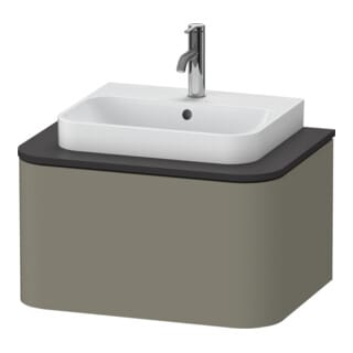 Duravit Waschtischunterschrank o. ES Happy D.2 Plus 35,4x65cm, 1 Ausz., steingrau seidenmatt