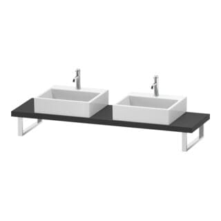 Duravit Konsole Cpmpact L-Cube 80-200x48cm, 2 A., Stär 4.5cm, graph ma