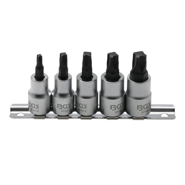 BGS Bit-Einsatz-Satz Antrieb Innenvierkant 10 mm (3/8 Zoll) 4-kant Profil (für MTS-Mortorq) MTS0 - MTS04 5 teilig