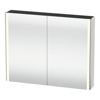Duravit Universal-Spiegelschrank XSquare 100x80x15,5cm, we supermatt, 2 Tür, LED