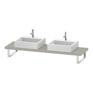 Duravit Konsole Cpmpact L-Cube 80-200x48cm, 2 A., Stär 4.5cm, Tau ma