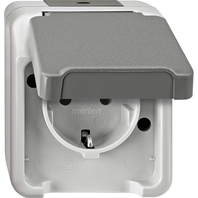 Merten SCHUKO-Steckdose lichtgrau MEG2400-8029
