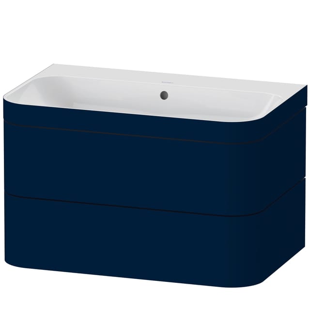 Duravit Möbelwaschtisch-Unterschrank Happy D.2 Plus 77,5x49cm, o. HL, blau s-matt, 2 Schubk.
