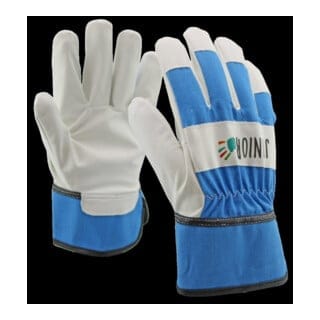 OX-ON Kinderhandschuh PU / Baumwolle blau 6-8 Jahre
