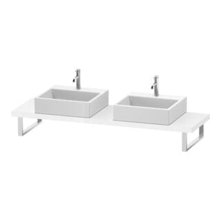 Duravit Konsole Cpmpact L-Cube 80-200x48cm, 2 A., Stär 4.5cm, we. hgl