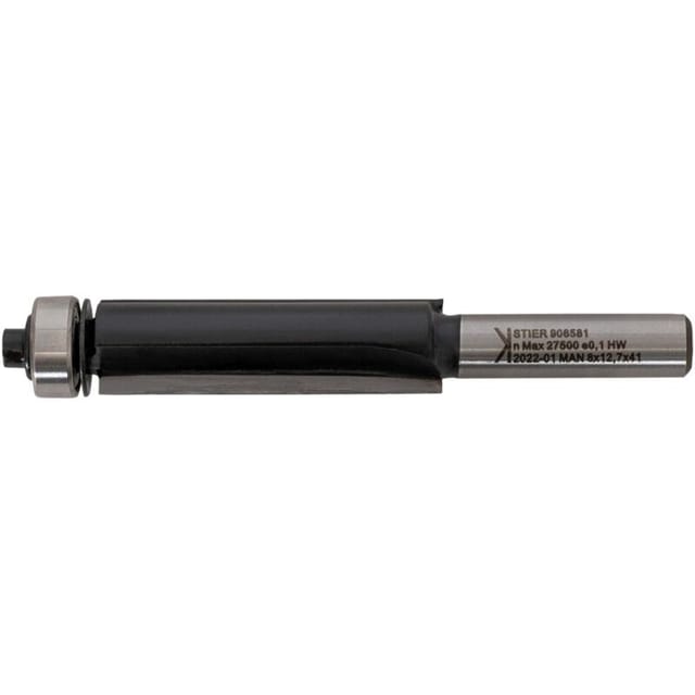STIER Bündigfräser HW 8 mm Durchmesser 12,7 mm NL 41 mm