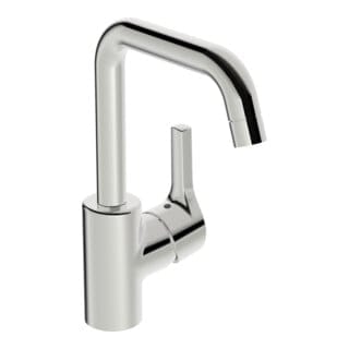 Hansa Waschtisch-Einhebelmischer HANSAPALENO He stl, o Abl-Garnitur, Ausl. 152mm, chr