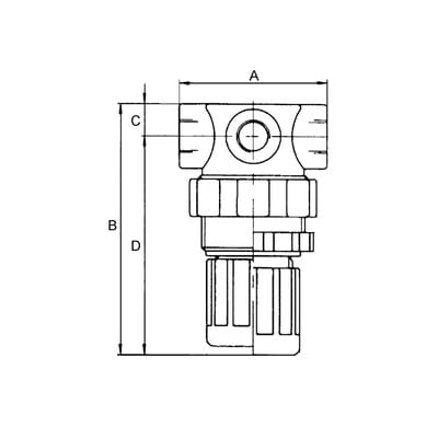 Riegler Druckbegrenzungsventil, inkl. Manometer, G 1/4, 0,15 - 7,0 bar