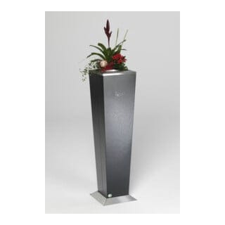VAR Ascher H 110 mit Aschereinsatz/Einsatz für Pflanzen antik-silber 1,4 l