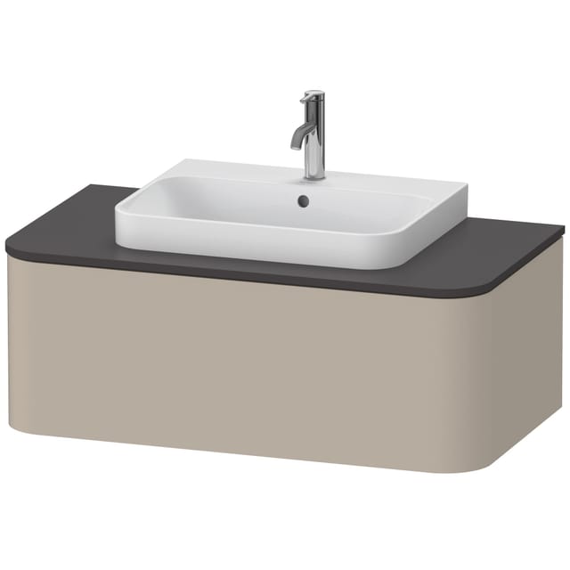 Duravit Waschtischunterschrank o. ES Happy D.2 Plus 35,4x100cm, 1 Auszug, taupe seidenmatt