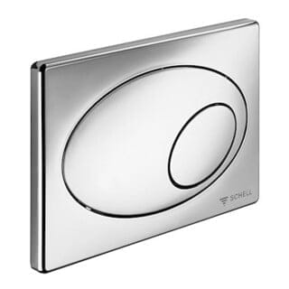 Schell WC-Betätigungsplatte 2-Mengenspülung, ovale Betätigung, weiß