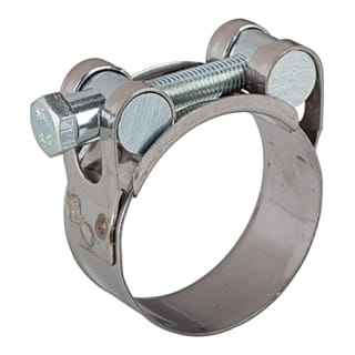 Riegler Gelenkbolzenschelle, Chromstahl 1.4016 (W2), 112 - 121 mm, 25 mm