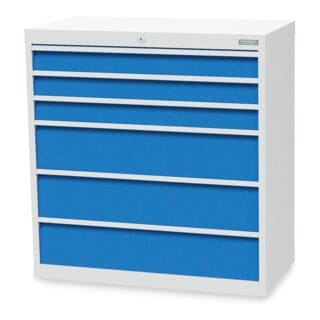 Bedrunka+Hirth Schubladenschrank Serie T500-9 mit 6 Schubladen 3x100 3x200 mm