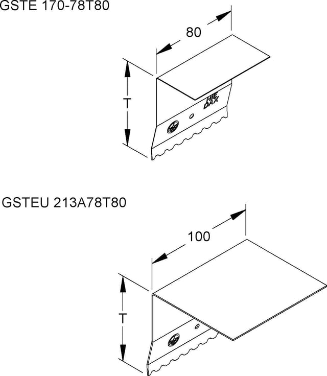 Niedax Stoßstellenverbinder GSTE 170-78T80