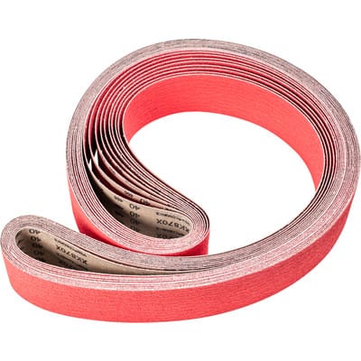 PFERD TOOLS Keramikkorn Schleifband BA 75x2500mm CO-COOL40 für Edelstahl-Schliff mit Bandschleifer