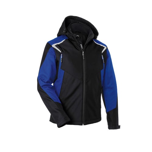 Kübler Jacke Winter Softshell BODYFORCE schwarz/kbl.blau Form 1325 Größe XS