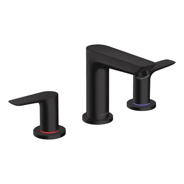 hansgrohe 3-Loch-Waschtischarmatur Talis E m Zugstangen-Ablaufgarnitur, mattschwarz