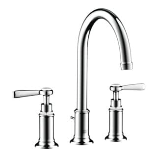 hansgrohe 3-Loch-Waschtischarmatur 180 Axor Montreux A 175mm, m Hebelgr., Zugst.Abl.Gar., chr