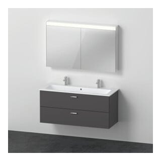 Duravit Möbel-Set XBase 40x28,8cm, WT 2HL, WTU 2 SBK, Spanplattenschraube, gra m